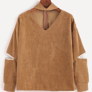Long sleeve corduroy shirt